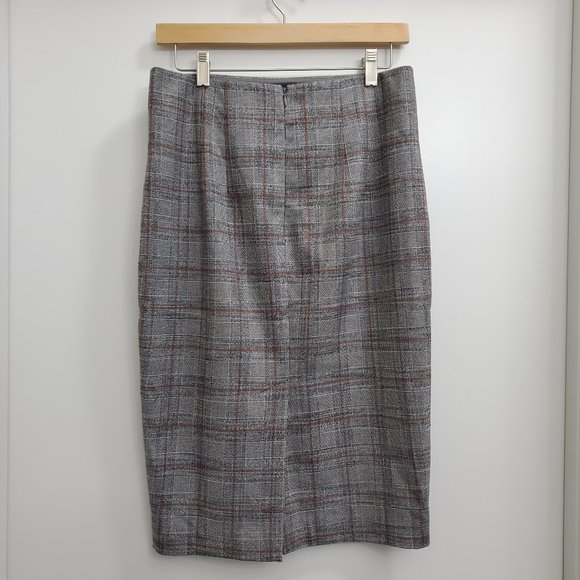 RW&CO Suiting High Waisted Plaid Pencil Skirt Size 8 - Picture 2 of 9